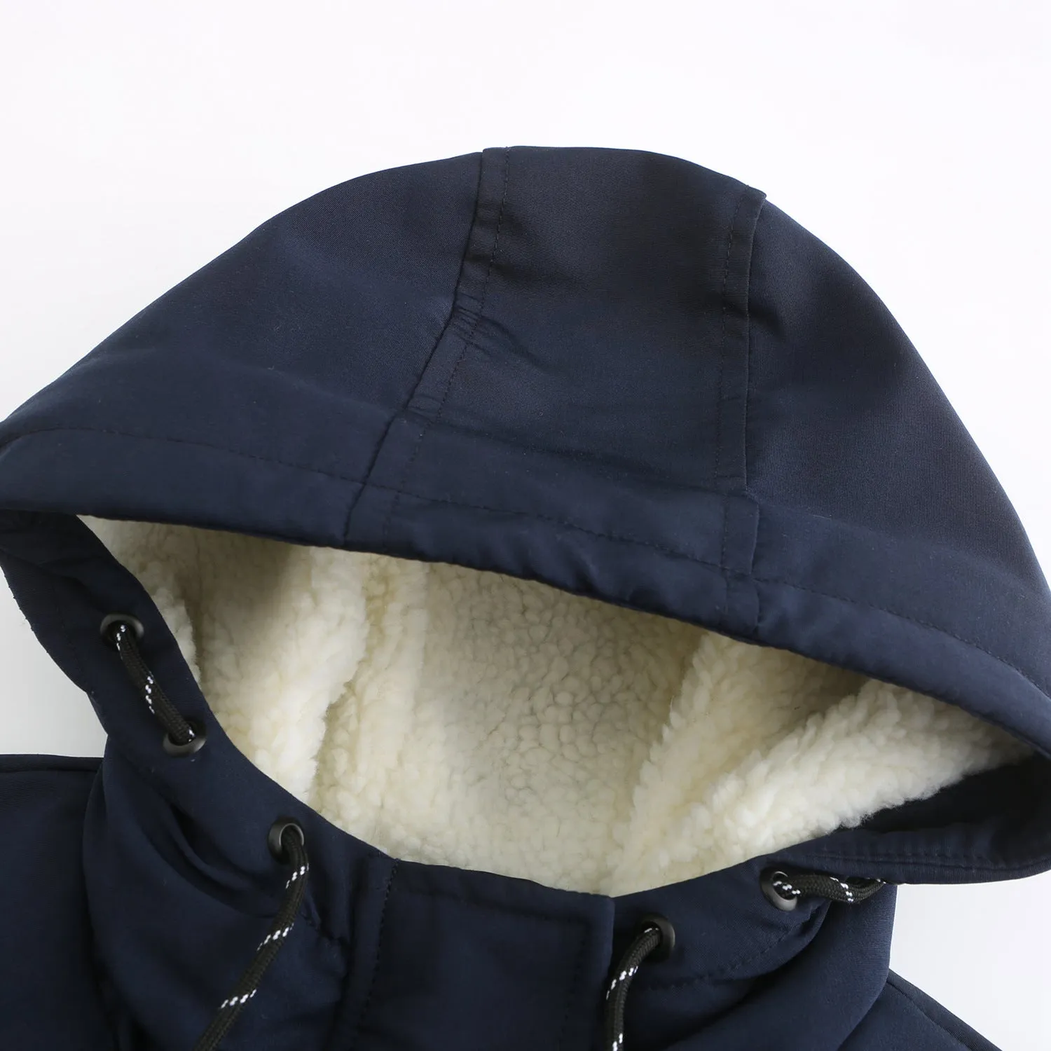 Hooded Wool Warm Cotton-Padded Coat