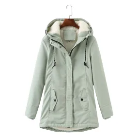 Hooded Wool Warm Cotton-Padded Coat