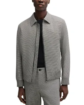 Hugo Boss Mens Slim fit Casual Coat Hanry Wing Jacket 42 R Grey Geometric