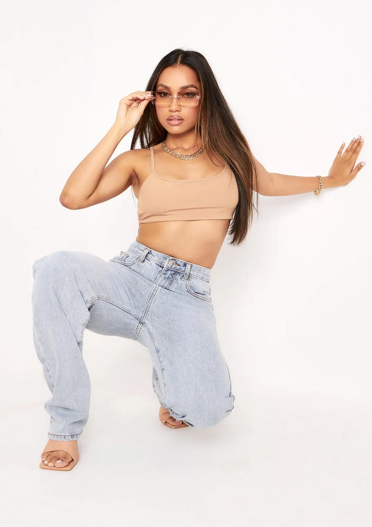 Ivy Pastel Blue Denim Straight Leg Jeans
