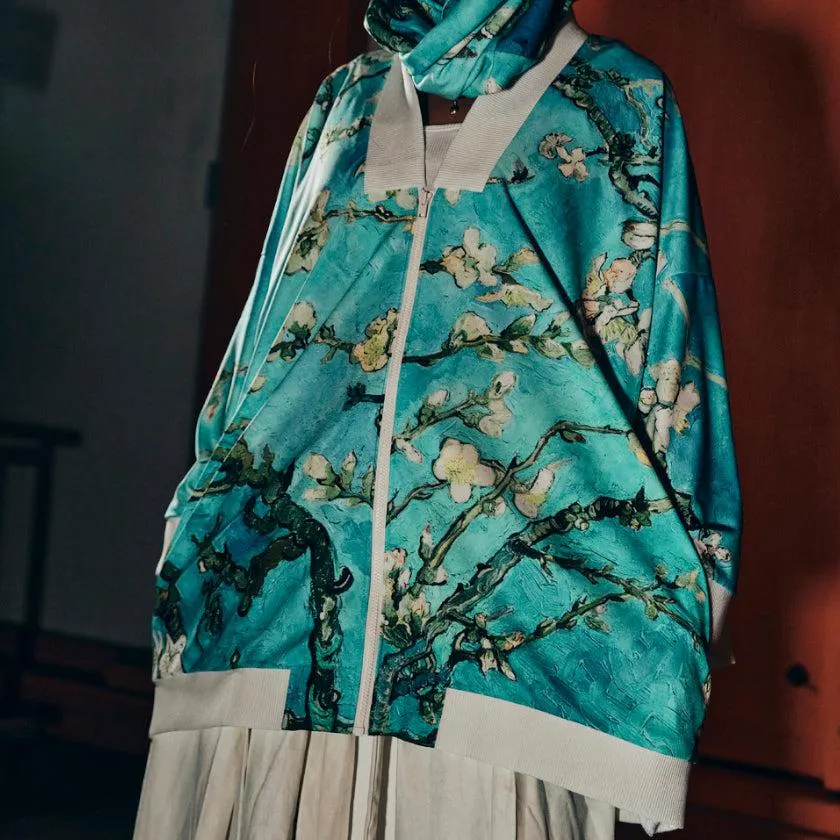 [JACKET KIMONO] FLOWERING ALMOND TREE BRANCHES | HAORI | VEDUTA