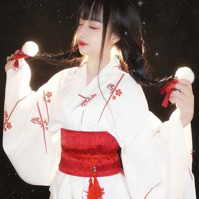 Japanese White Kimono