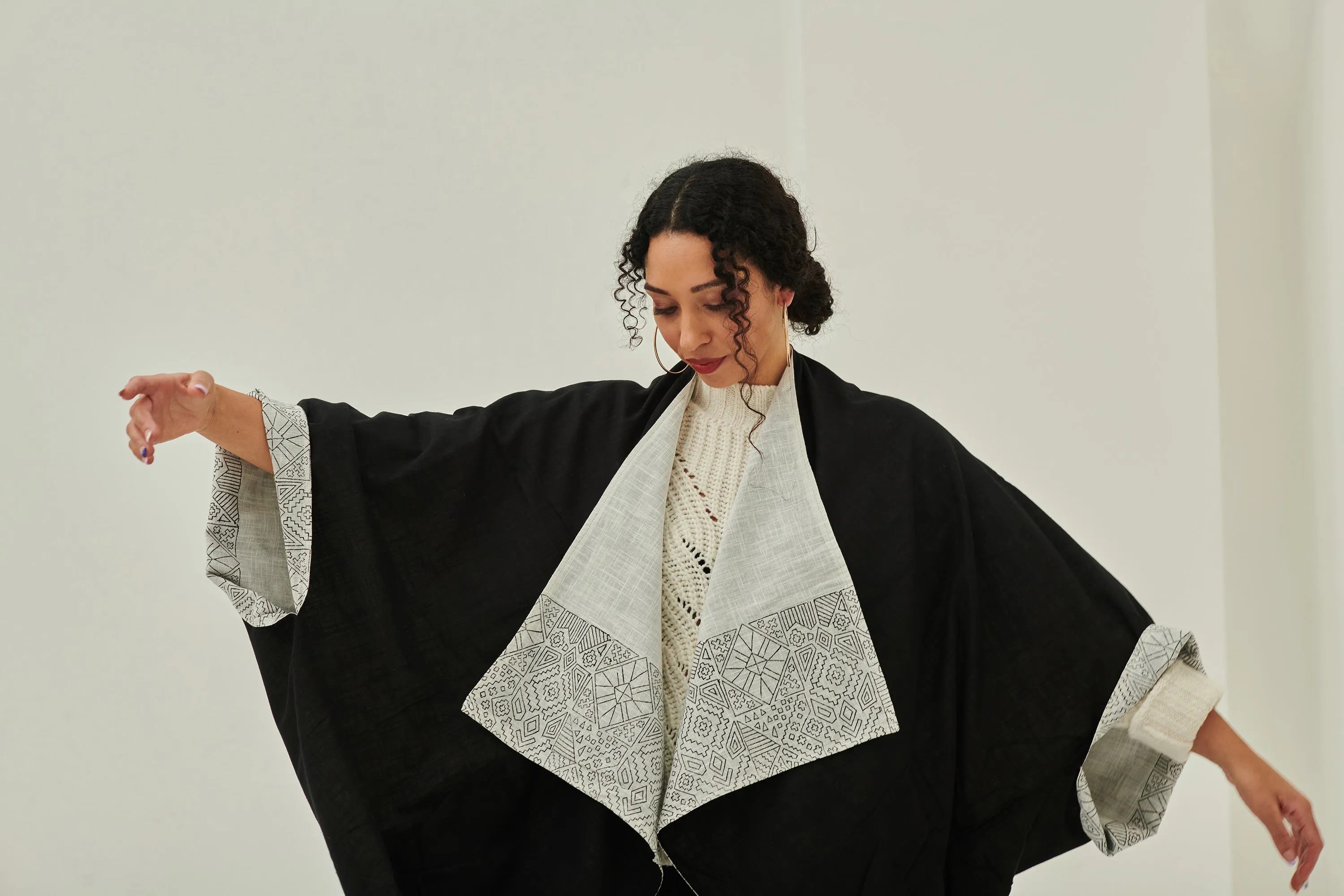 JIVA Cotton Kimono Sky