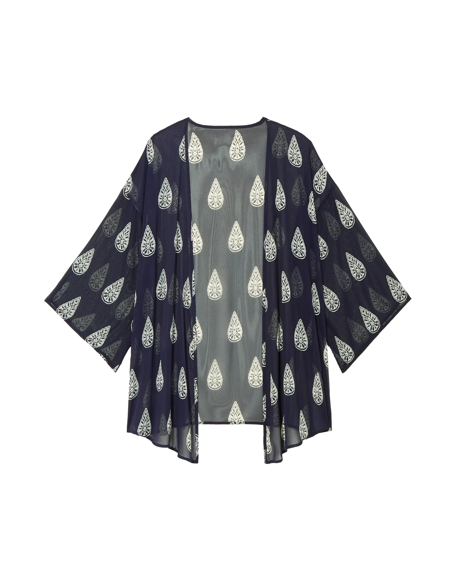 Julie Sheer Printed Kimono | Navy / Navy