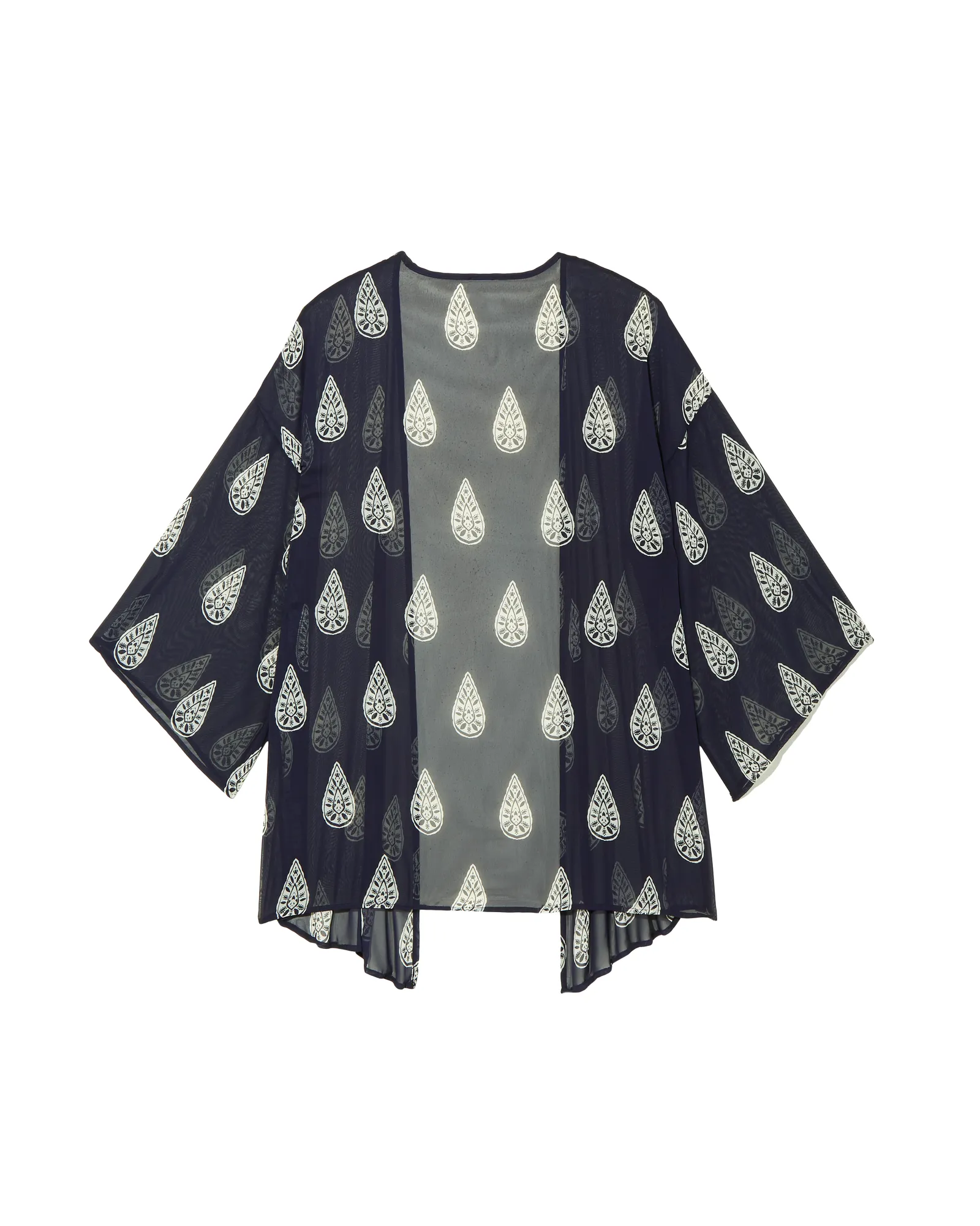 Julie Sheer Printed Kimono | Navy / Navy