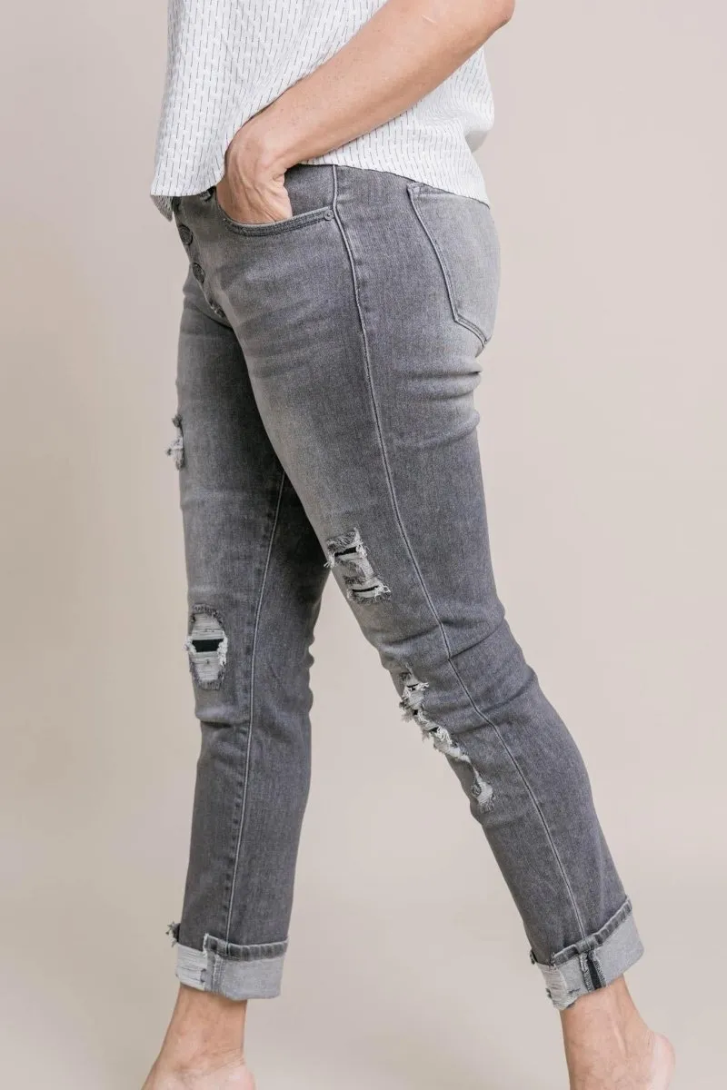 KanCan - Lexie High Rise Single Cuff Skinny Straight Jeans