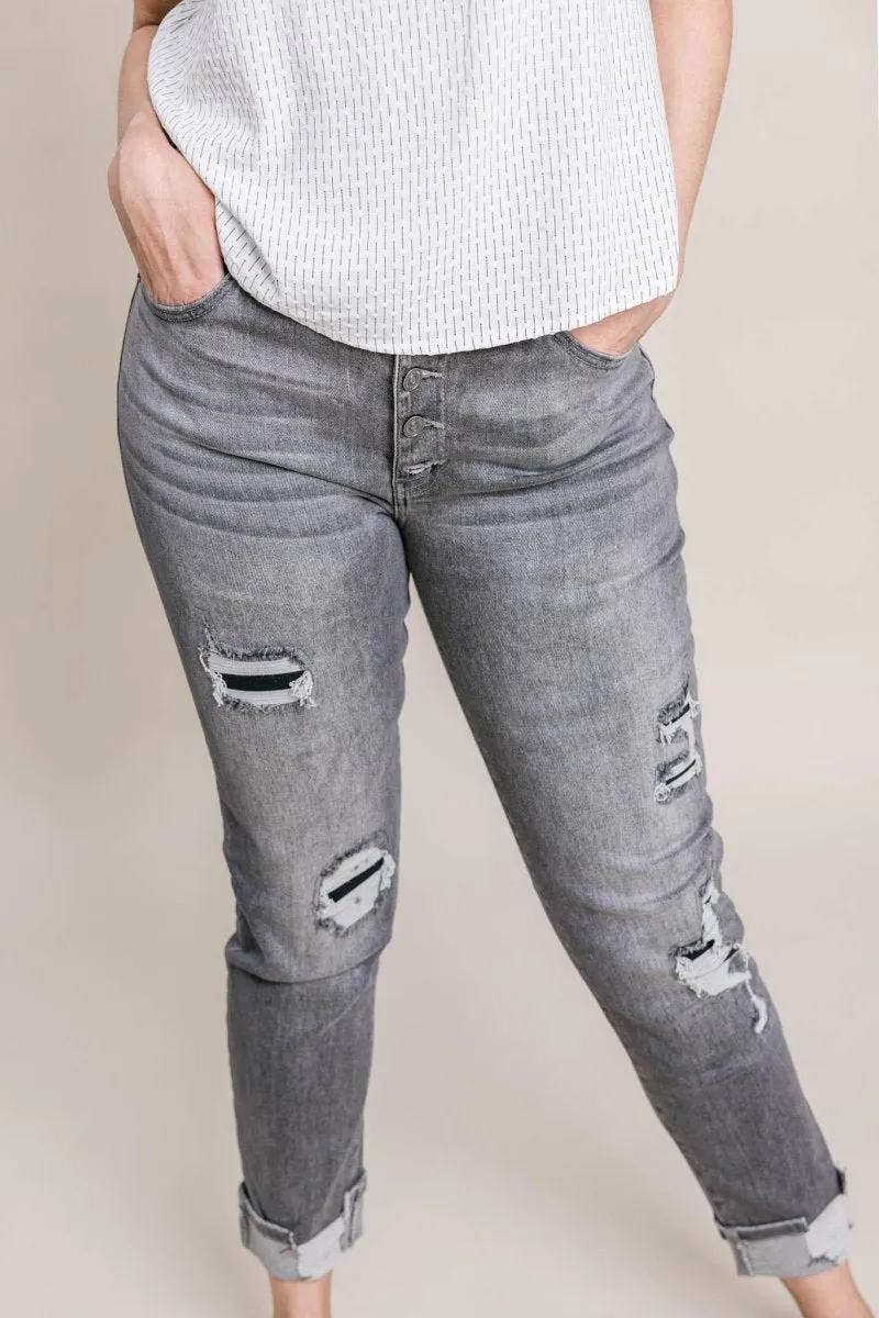 KanCan - Lexie High Rise Single Cuff Skinny Straight Jeans