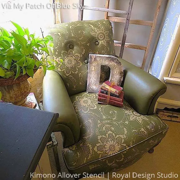 Kimono Allover Flower Stencil
