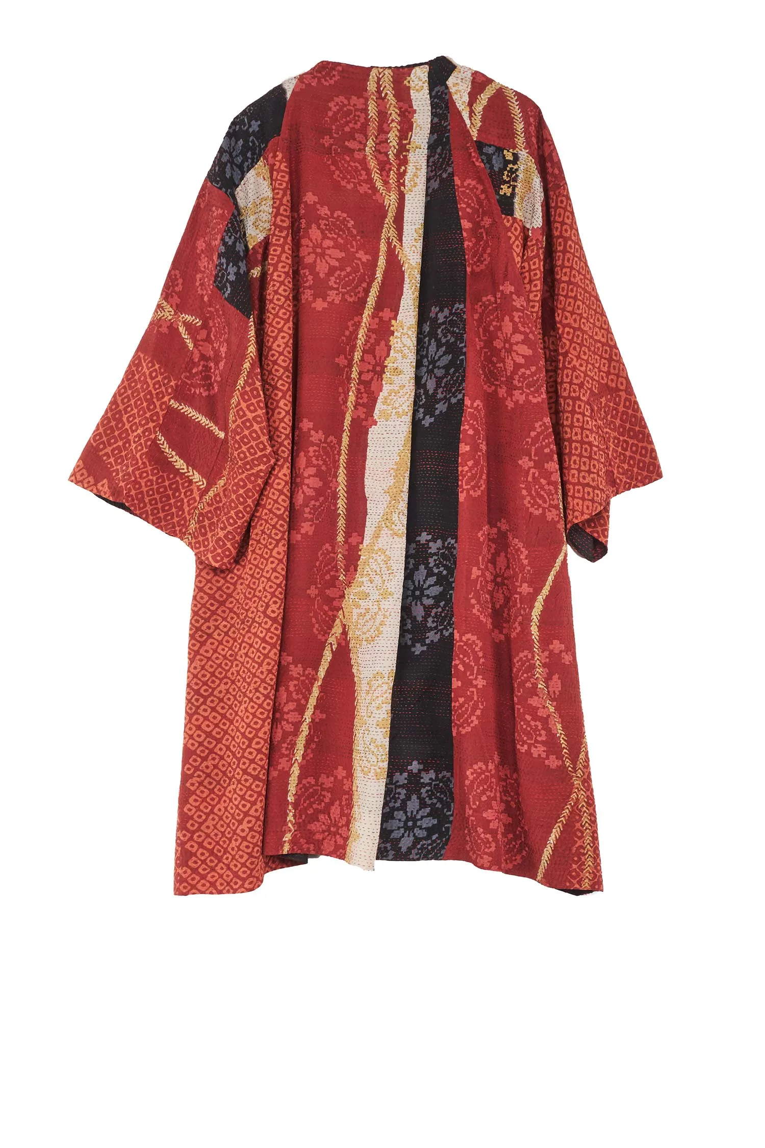 KIMONO PRINT KANTHA KIMONO DUSTER