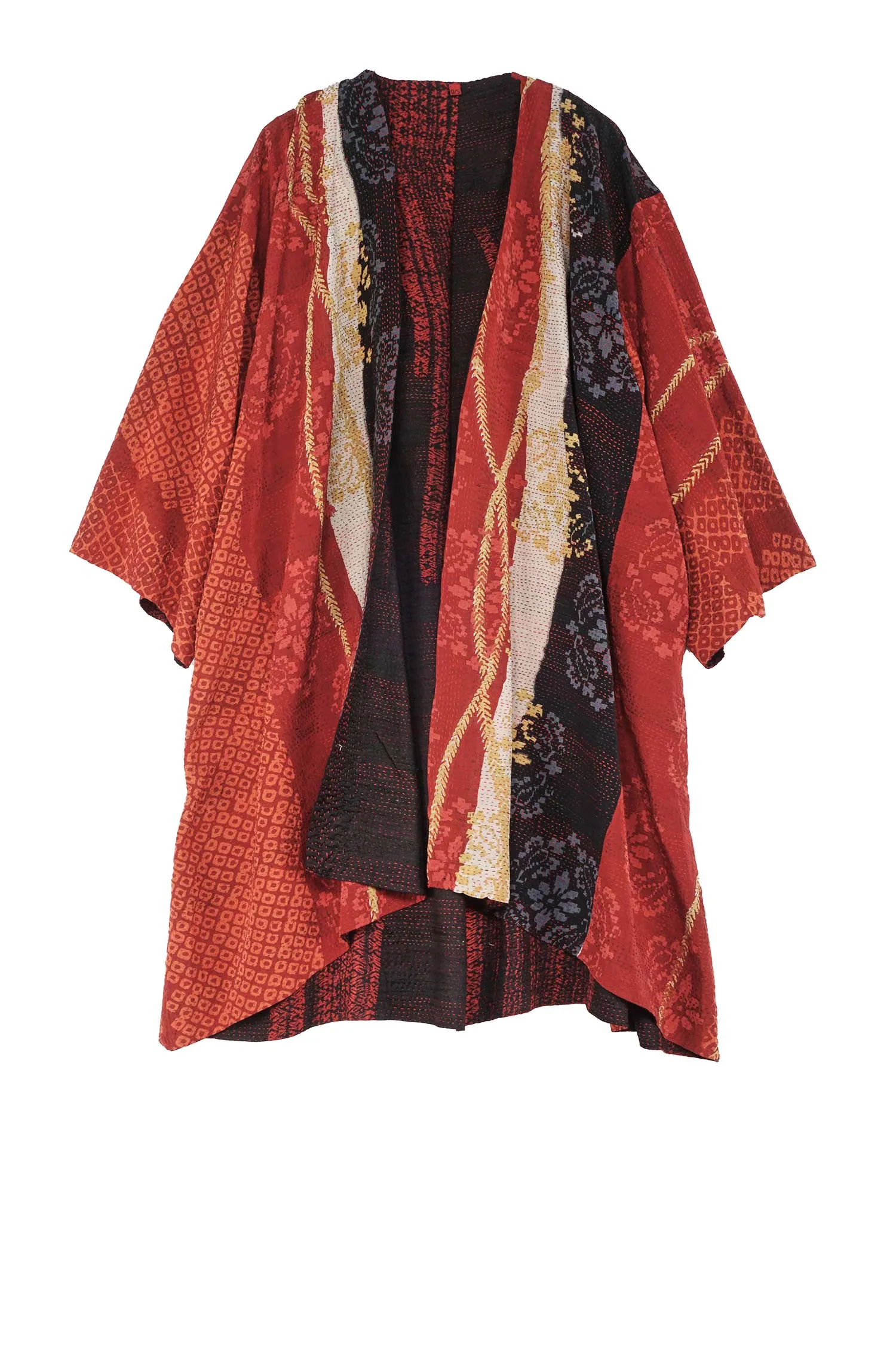 KIMONO PRINT KANTHA KIMONO DUSTER