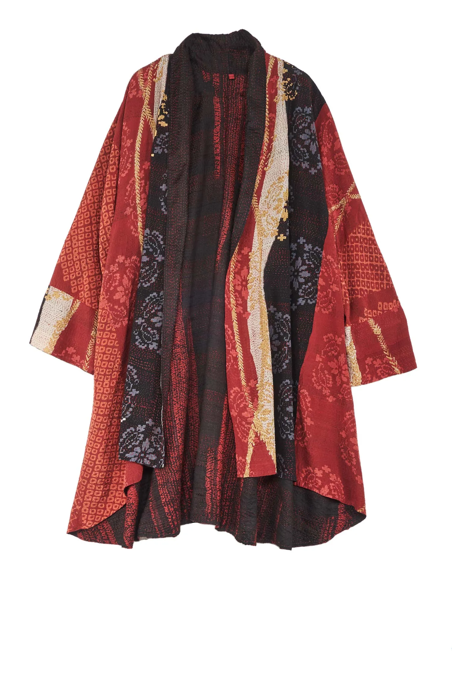 KIMONO PRINT KANTHA KIMONO LONG JKT