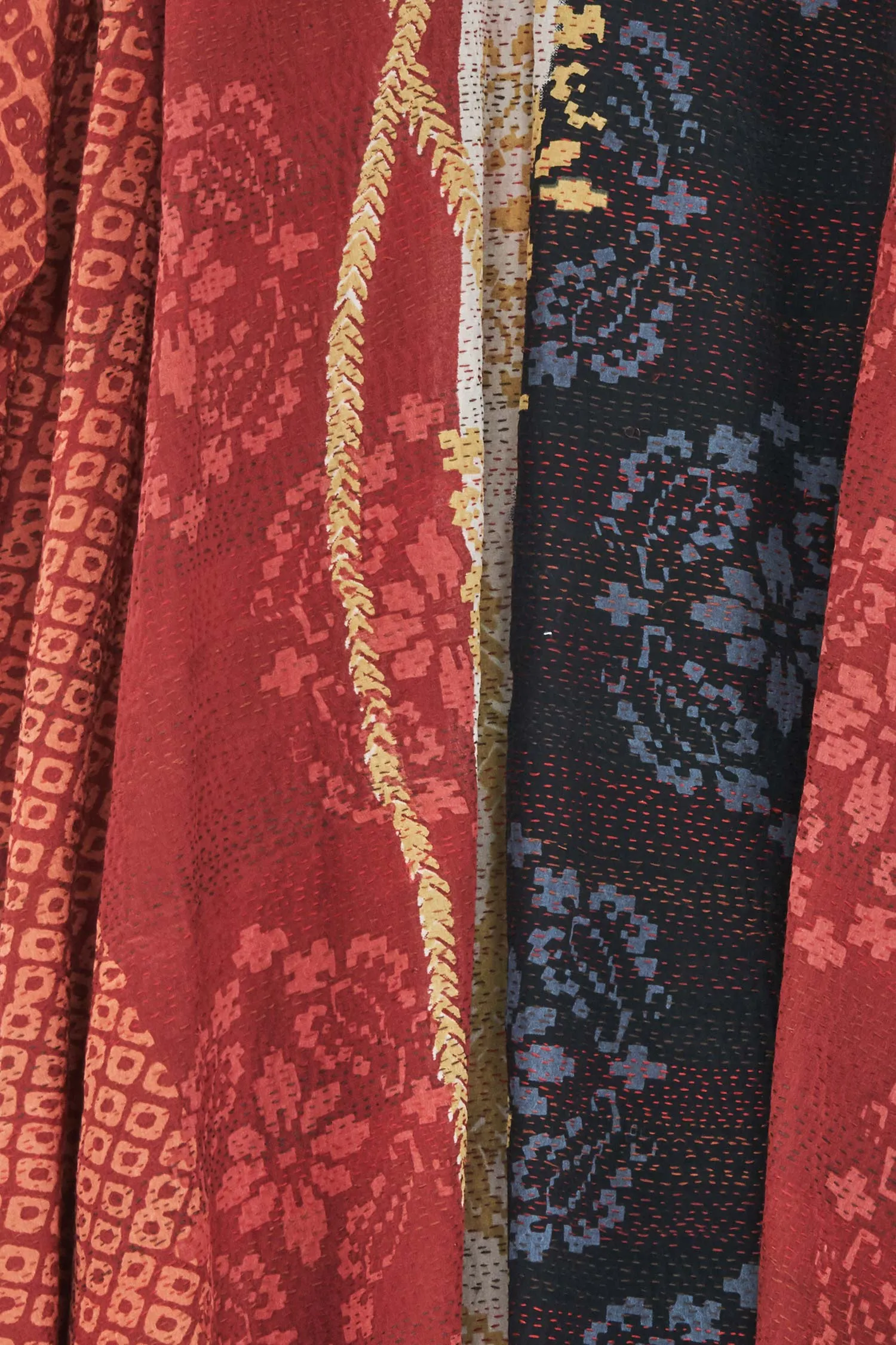 KIMONO PRINT KANTHA KIMONO LONG JKT