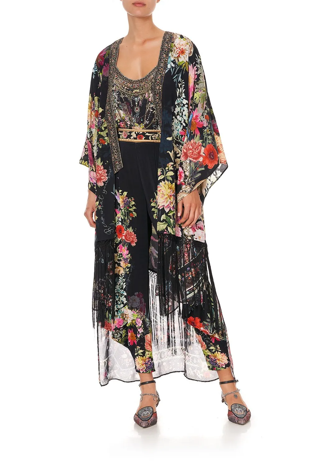 KIMONO WITH LONG UNDER LAYER HAMPTON HIVE