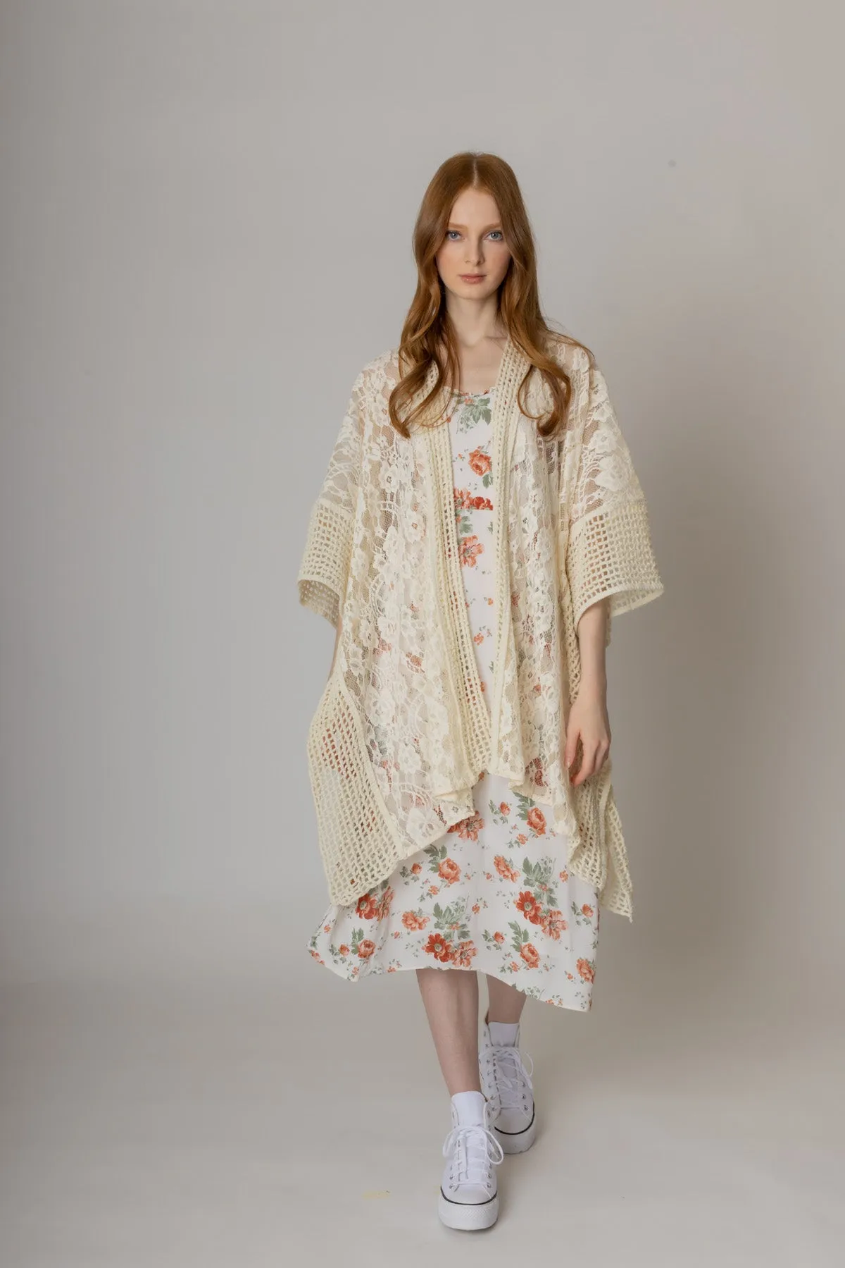 Lace Crochet Kimono