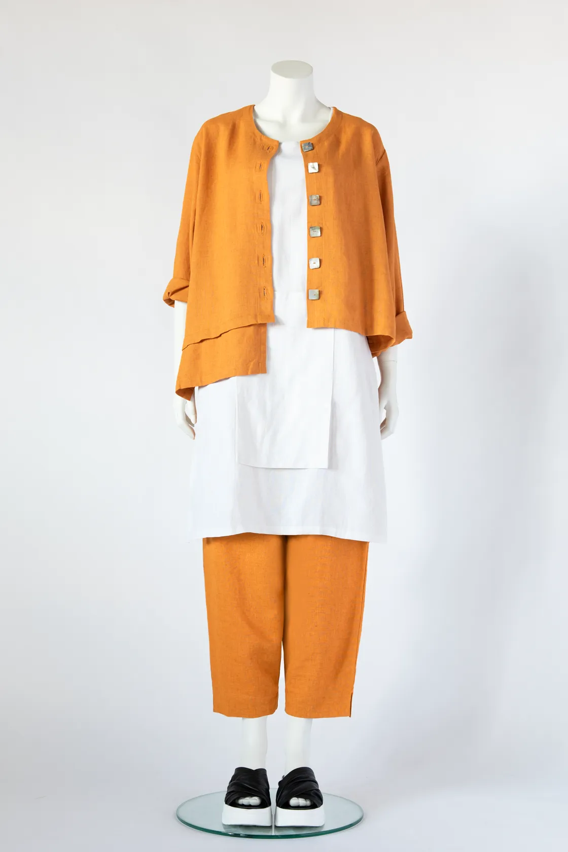 Layer Crop Jacket in Apricot Roma