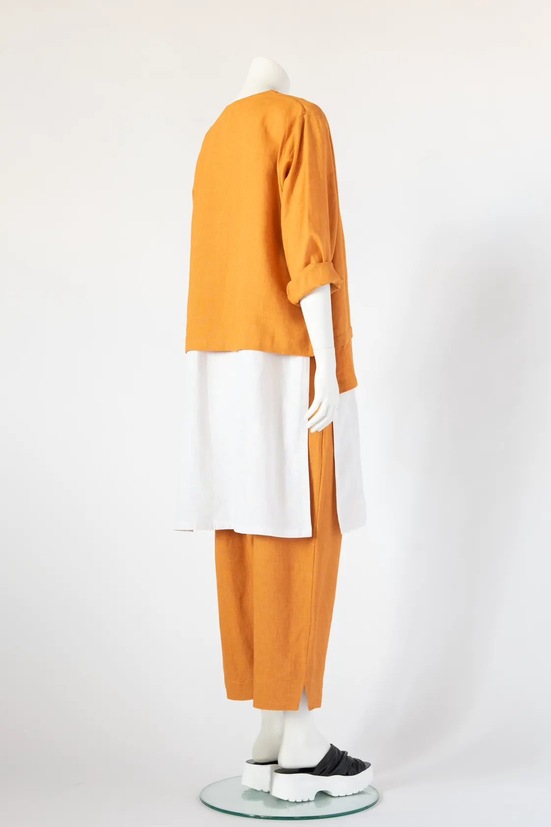 Layer Crop Jacket in Apricot Roma