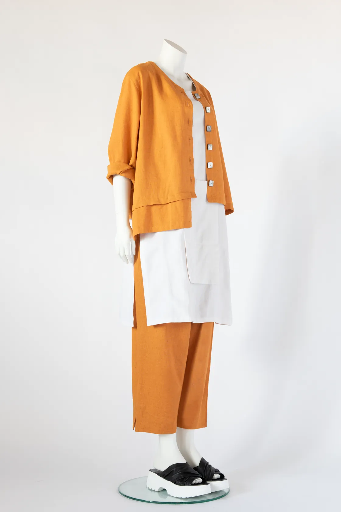 Layer Crop Jacket in Apricot Roma