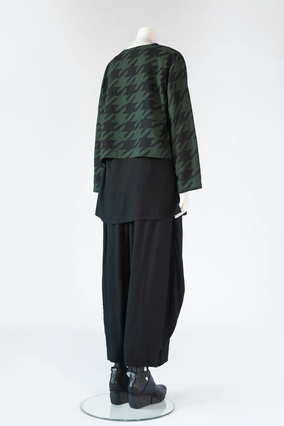 Layer Crop Jacket in Houndstooth