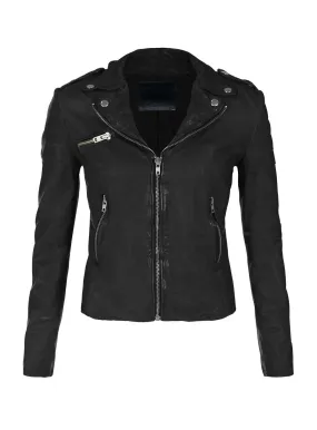 Leather Washed Vintage Women Jacket