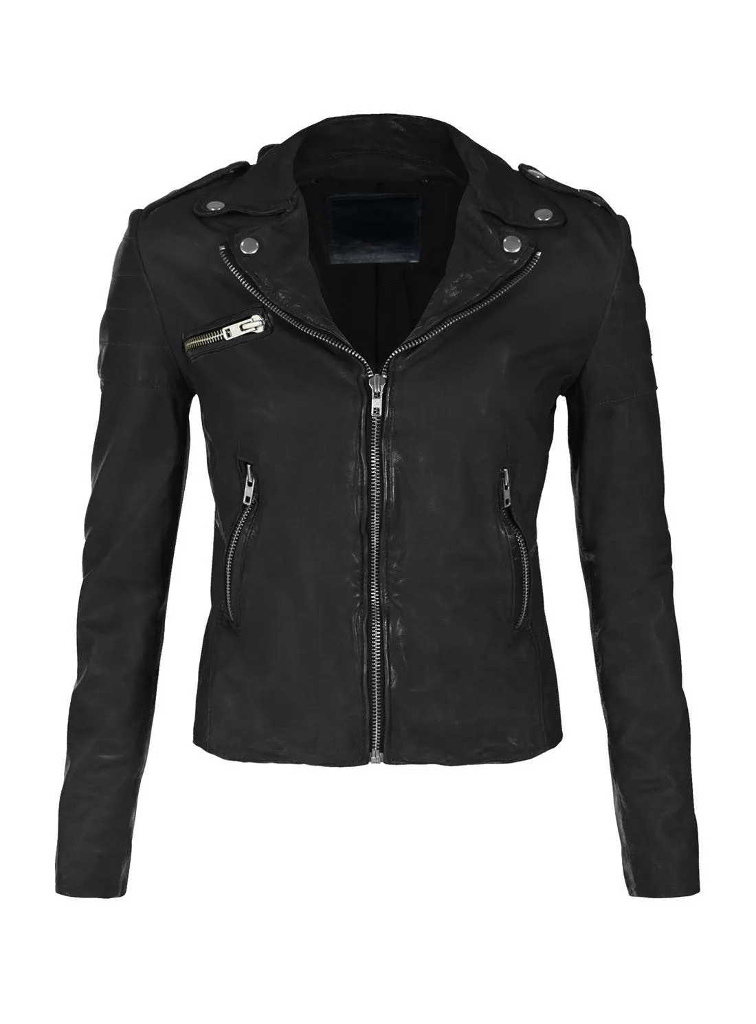 Leather Washed Vintage Women Jacket