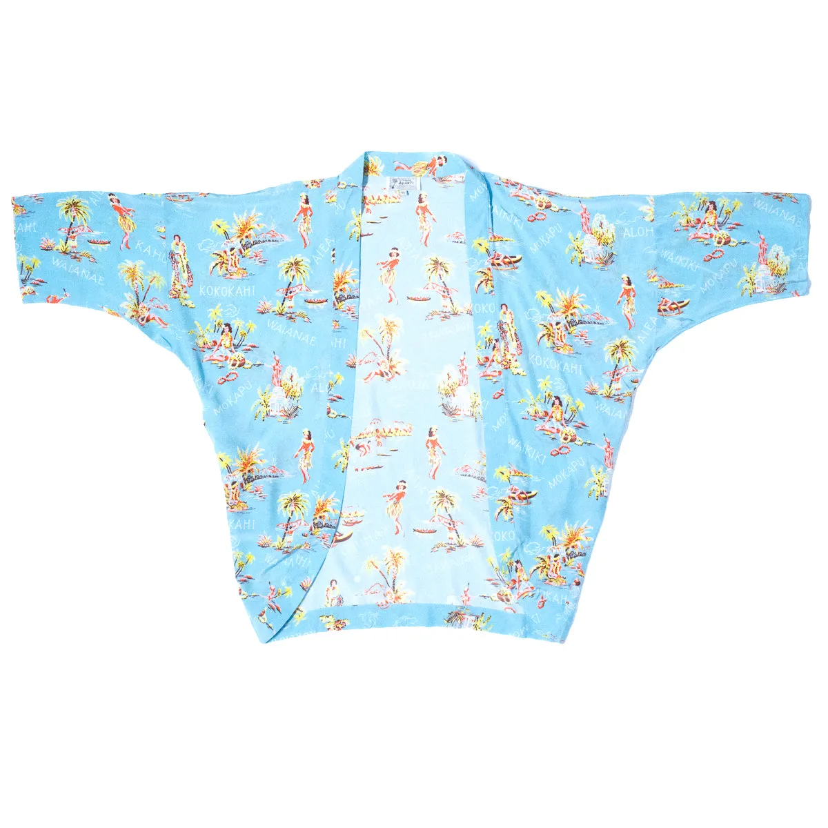 Lei Greeting (Kimono Cover-Up) - Seafoam