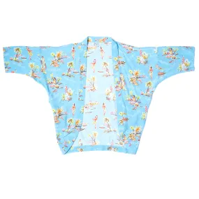 Lei Greeting (Kimono Cover-Up) - Seafoam