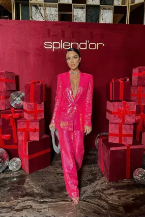 Leo Pink Sequin Blazer