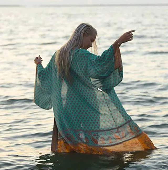 Long Boho Kimono Robe