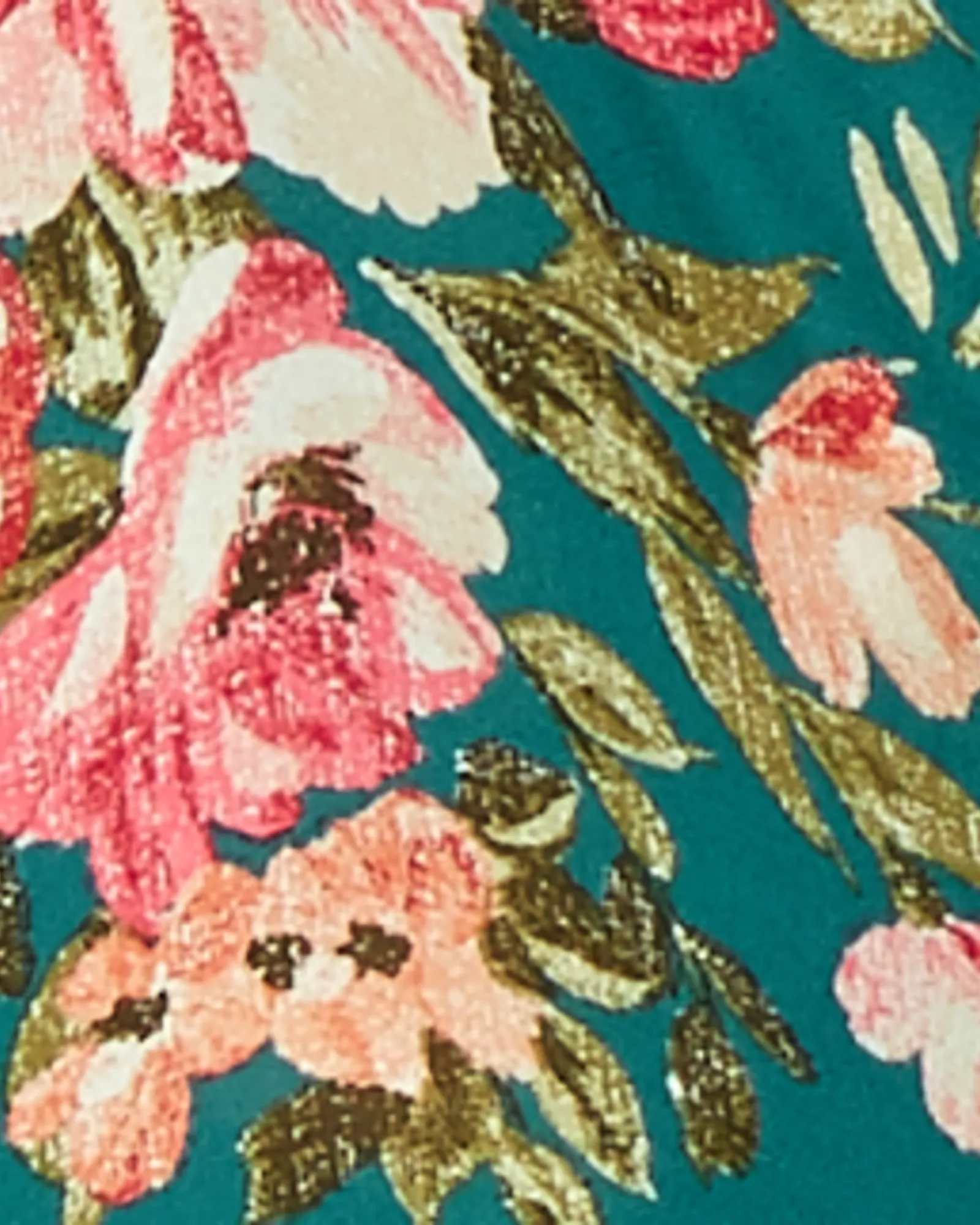 Macie Short Sleeve Kimono | Teal / Pink