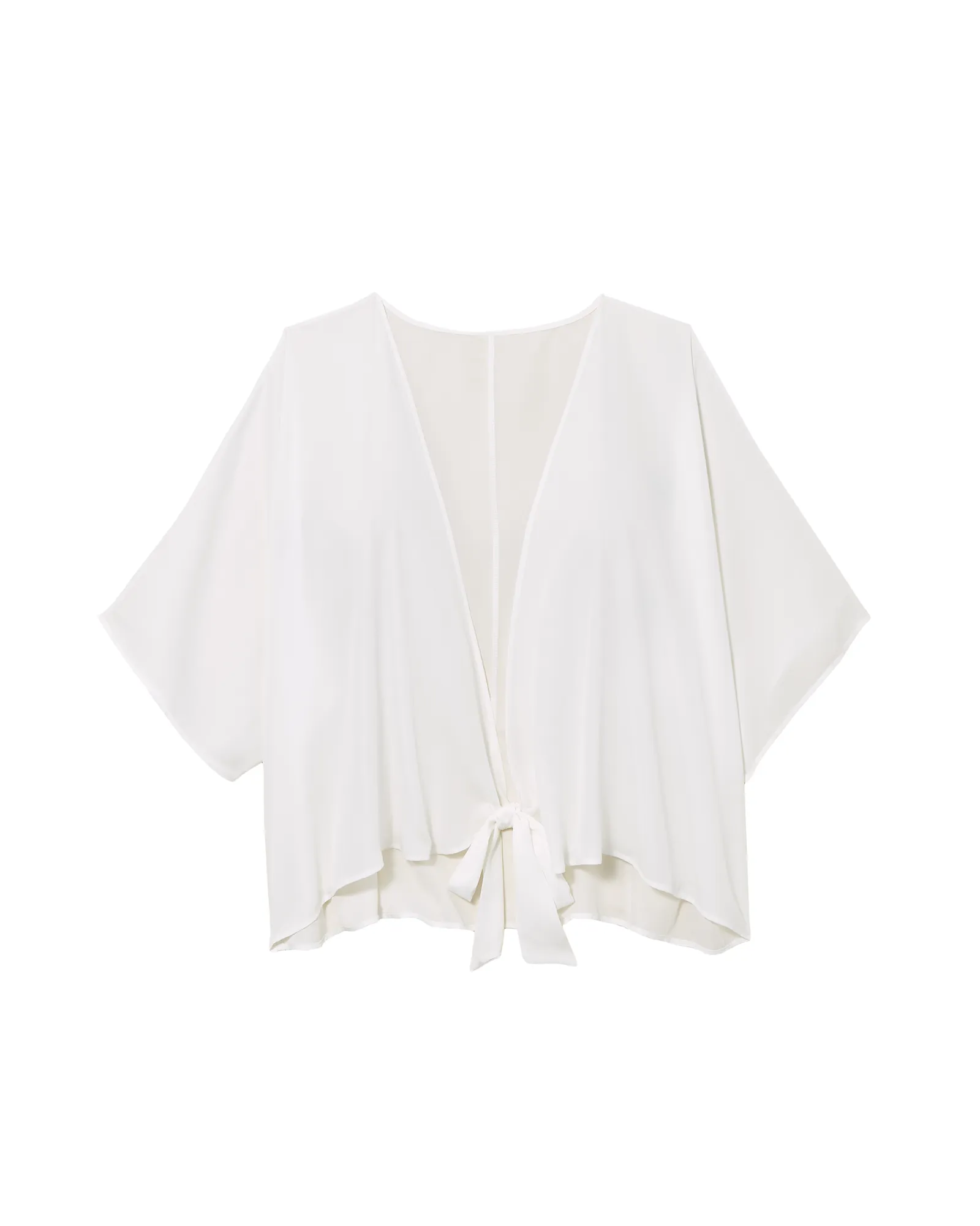 Macie Short Sleeve Kimono | White