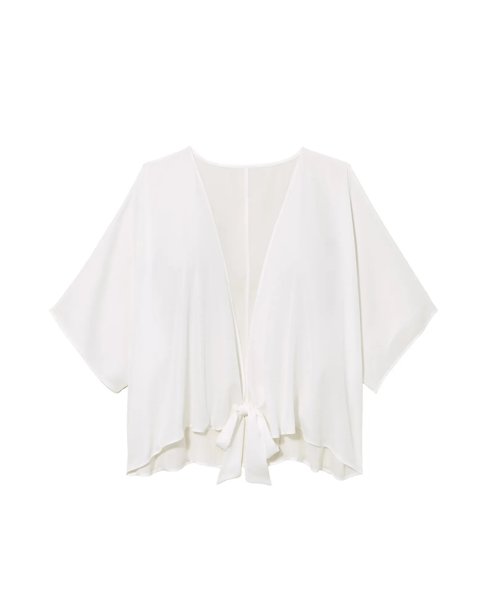 Macie Short Sleeve Kimono | White