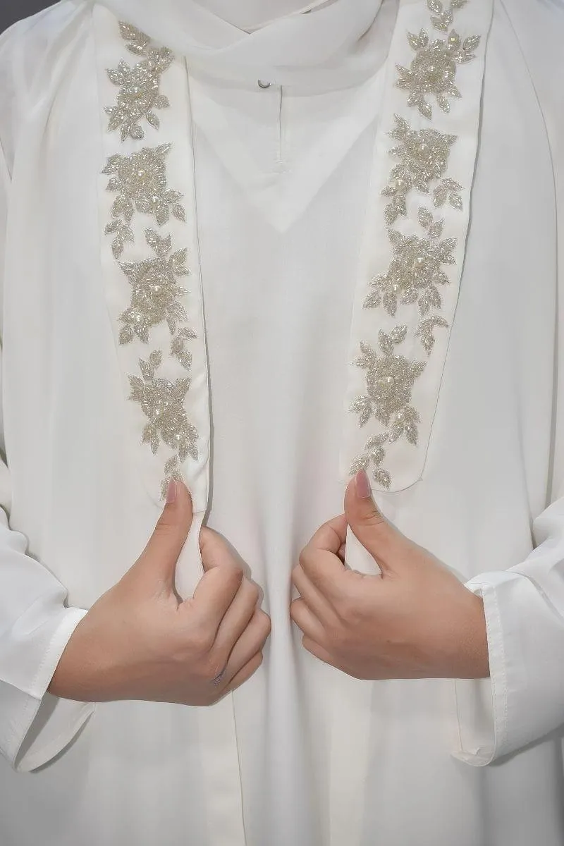 Malbus - PEACE - 1 Piece - Abaya - White
