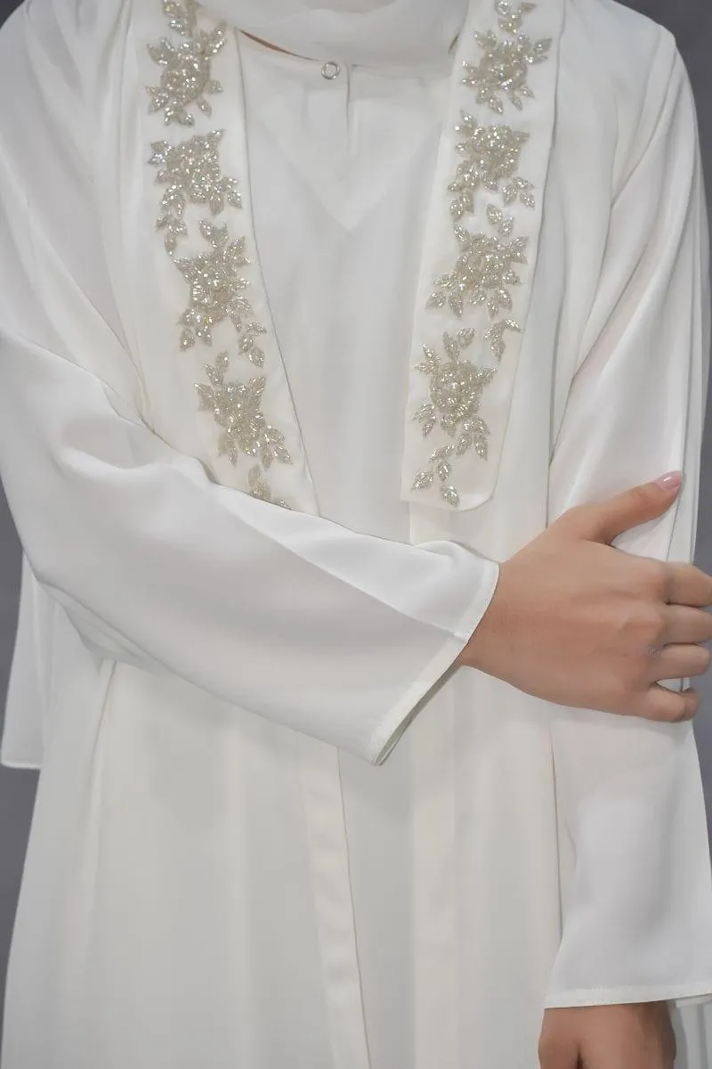 Malbus - PEACE - 1 Piece - Abaya - White