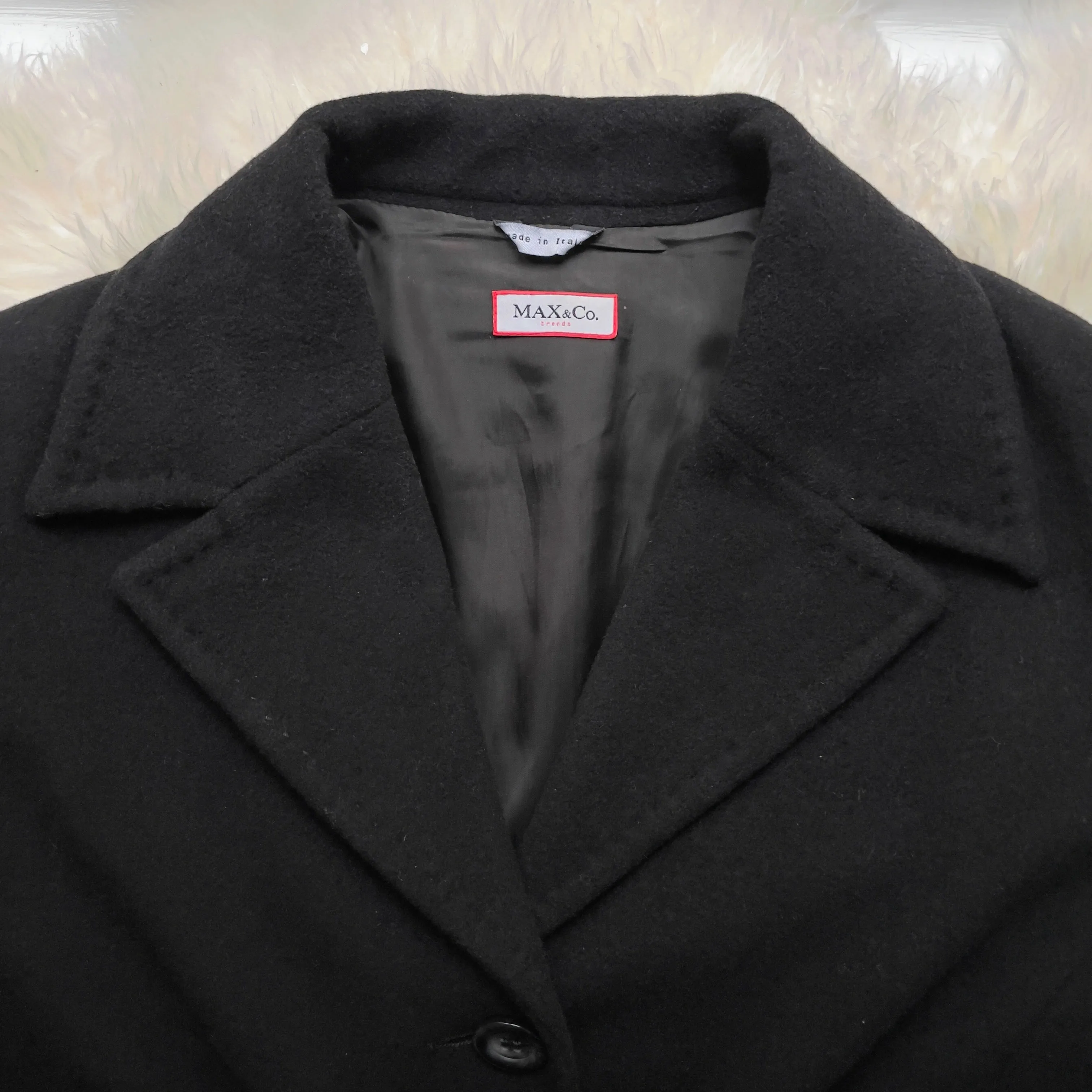 MAX&Co. Wool & Angora Blend Long Coat