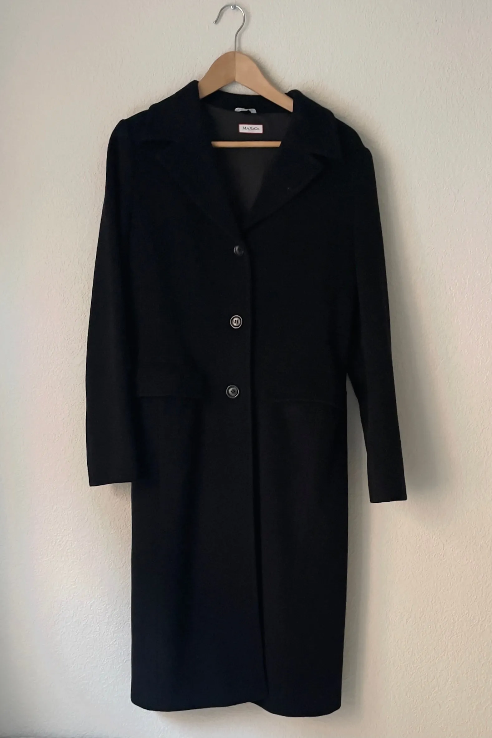 MAX&Co. Wool & Angora Blend Long Coat