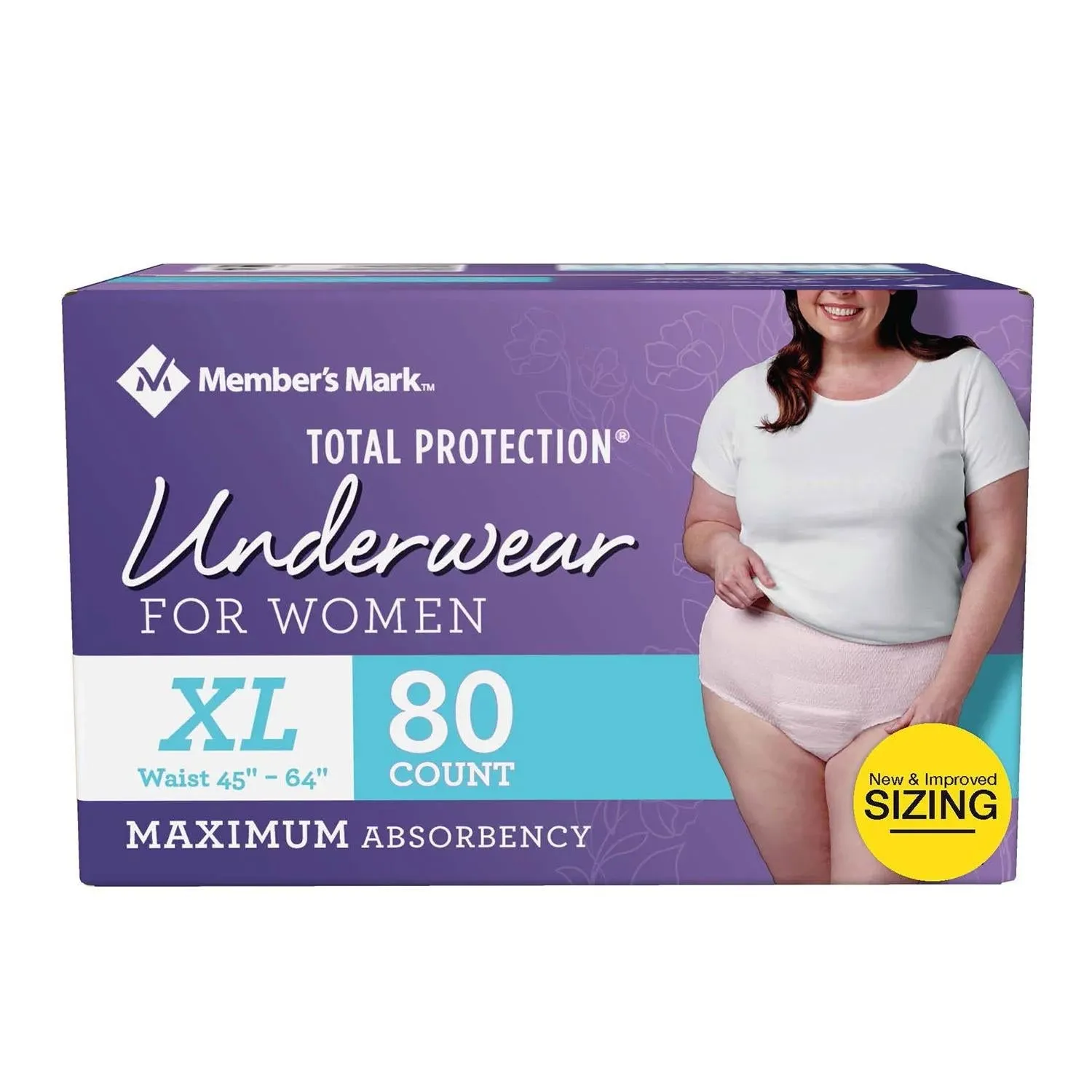 Member's Mark Total Protection Incontinence Underwear for Women - Choose Your Size