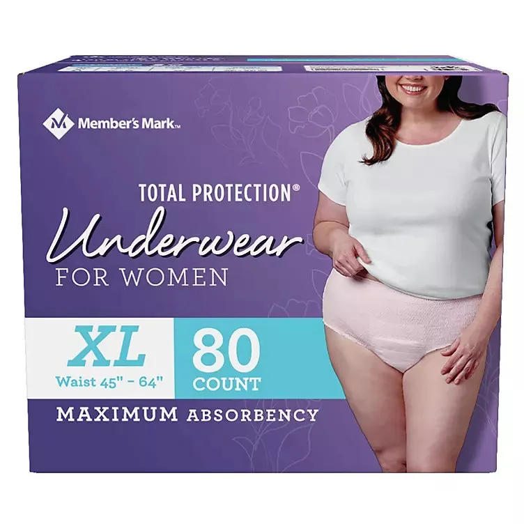 Member's Mark Total Protection Incontinence Underwear for Women - Choose Your Size