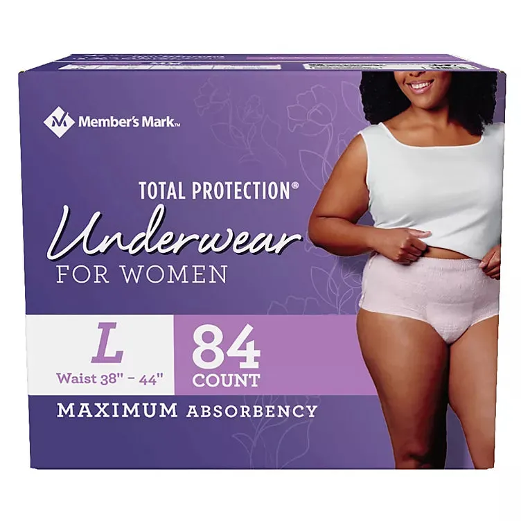 Member's Mark Total Protection Incontinence Underwear for Women - Choose Your Size