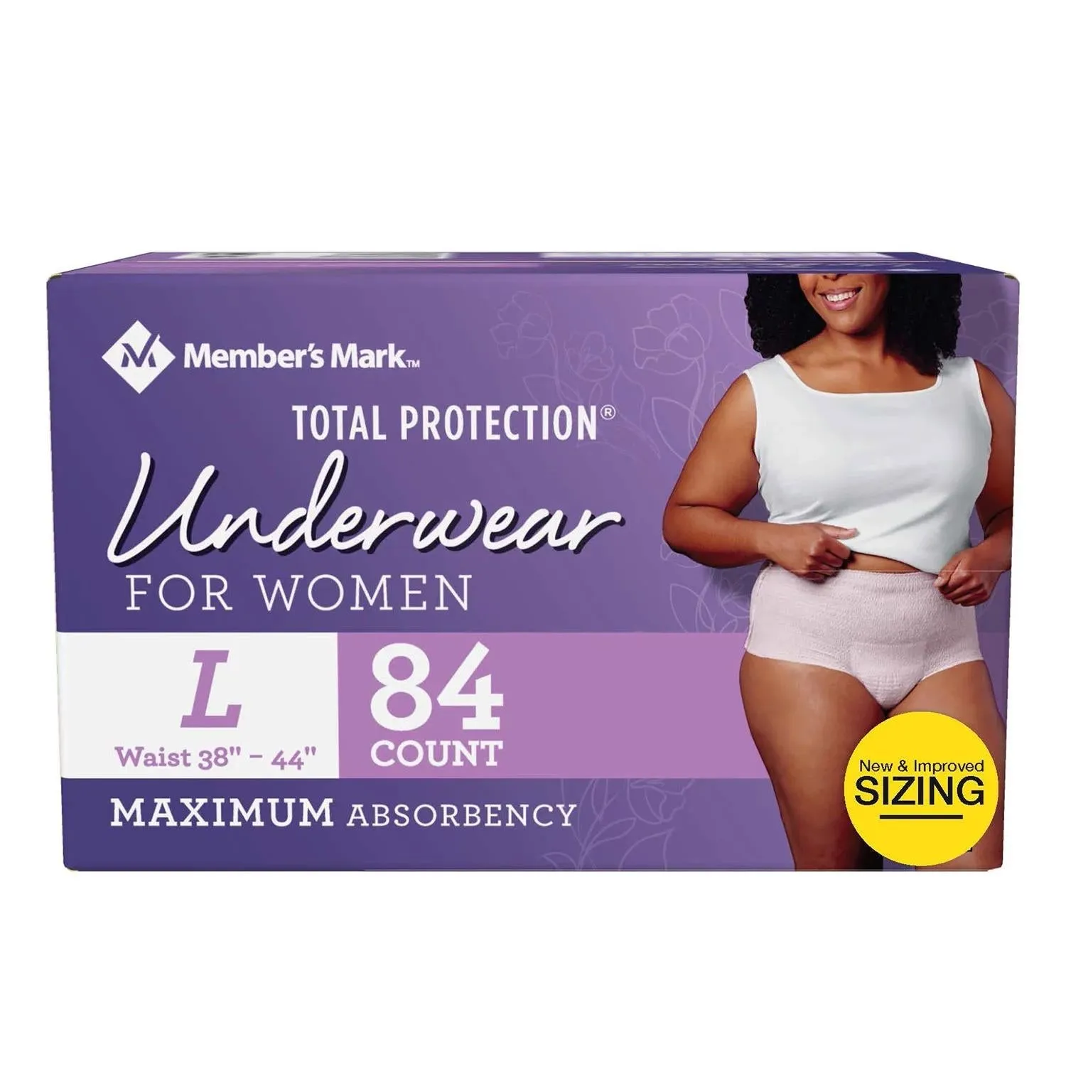 Member's Mark Total Protection Incontinence Underwear for Women - Choose Your Size