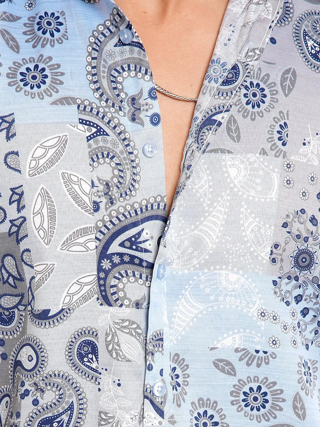 Men's Casual Half Sleeve Printed in Cloud Sky Shirt