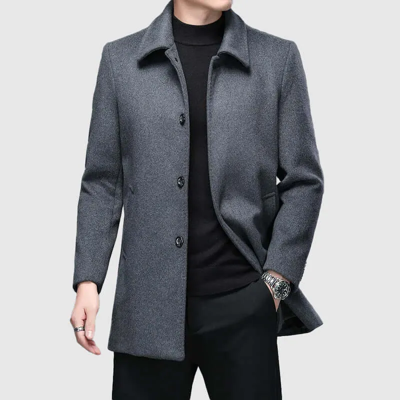 Men's Classic Elegant Wool Blend Coat