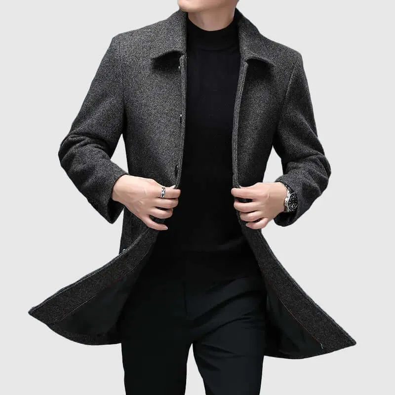 Men's Classic Elegant Wool Blend Coat