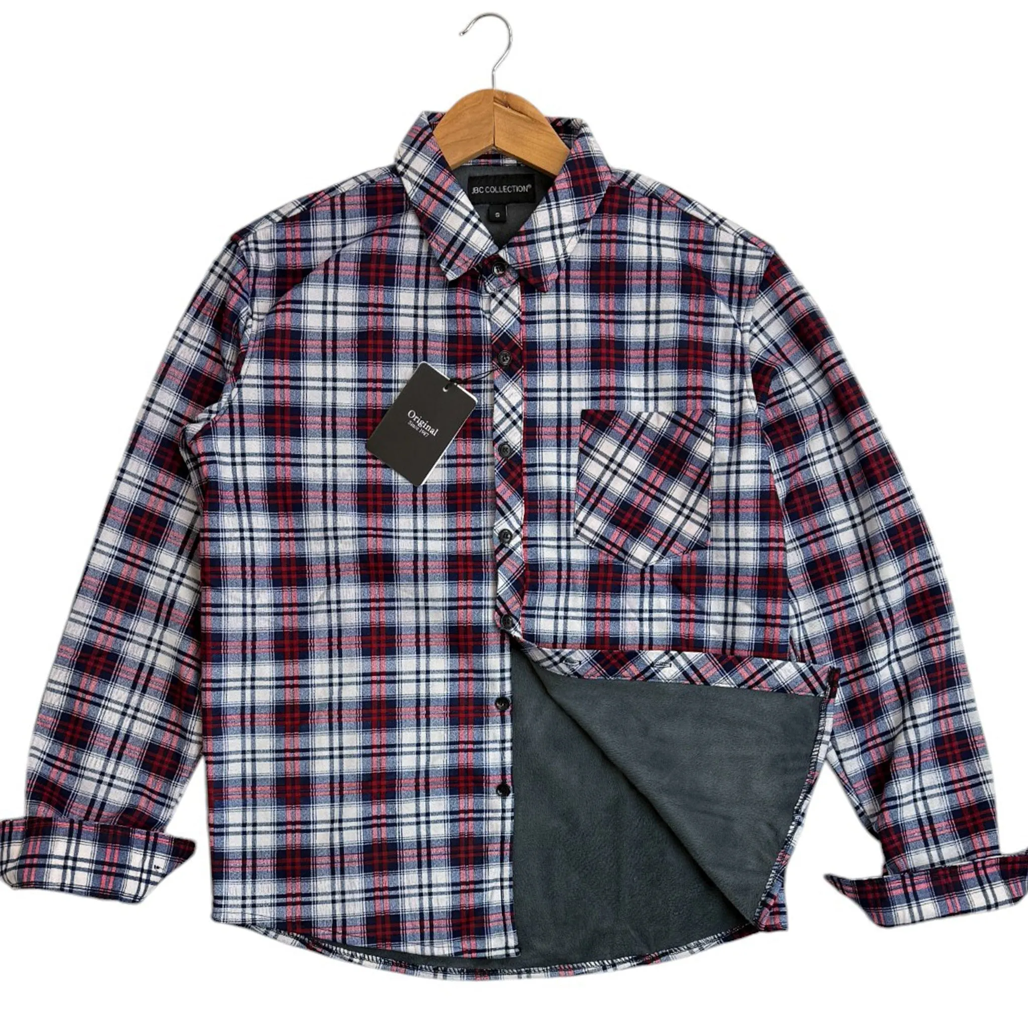 Mens Fleece Lined Flannel Shirt - JB2022