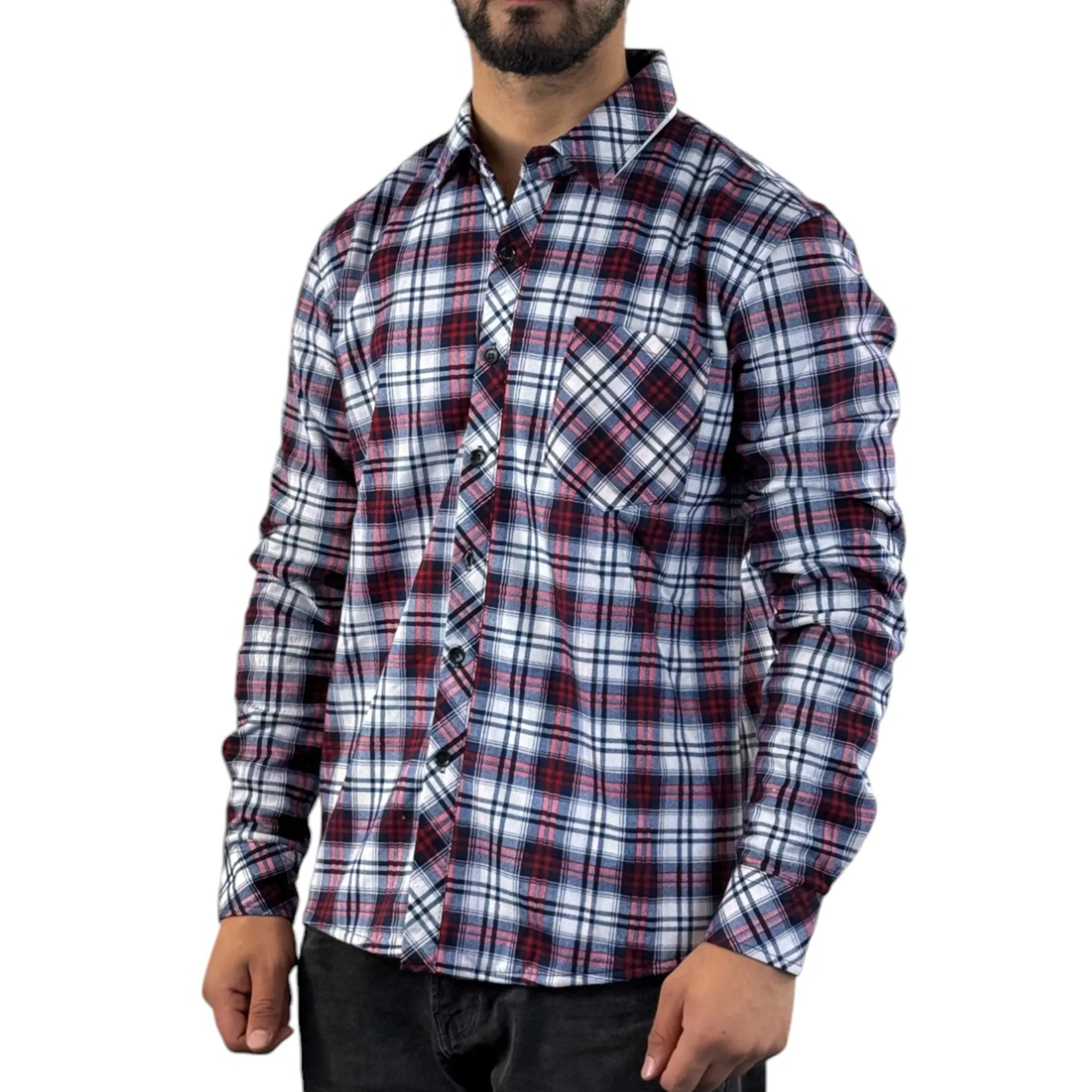 Mens Fleece Lined Flannel Shirt - JB2022