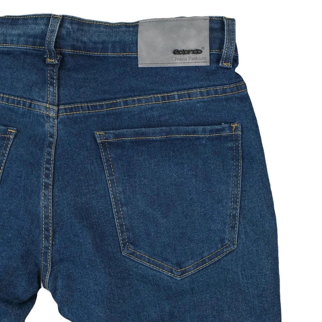 Men’s Patchwork Slim Fit Denim Jeans