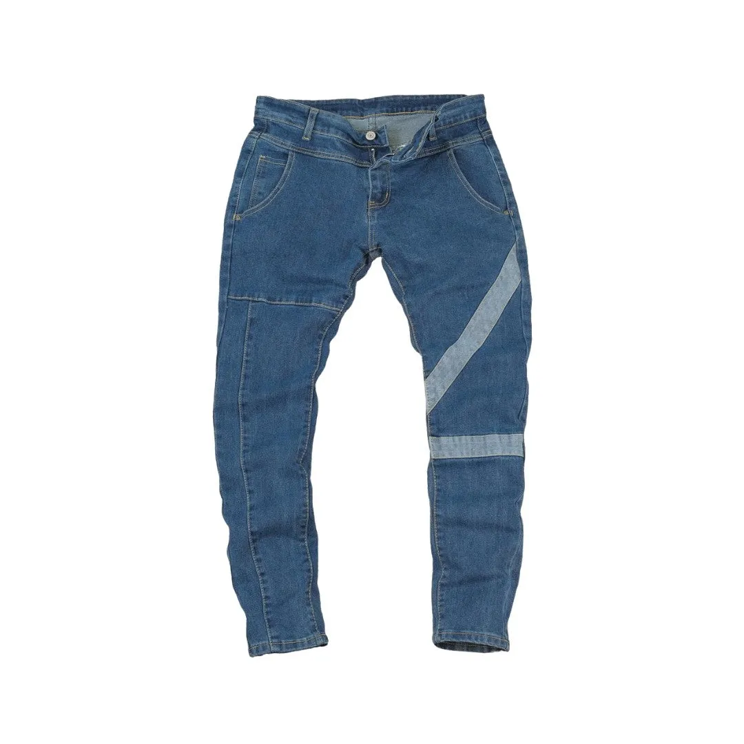 Men’s Patchwork Slim Fit Denim Jeans