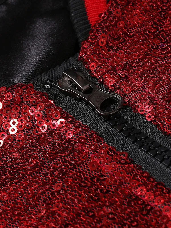 Men's Sequined Zip Up Jacket