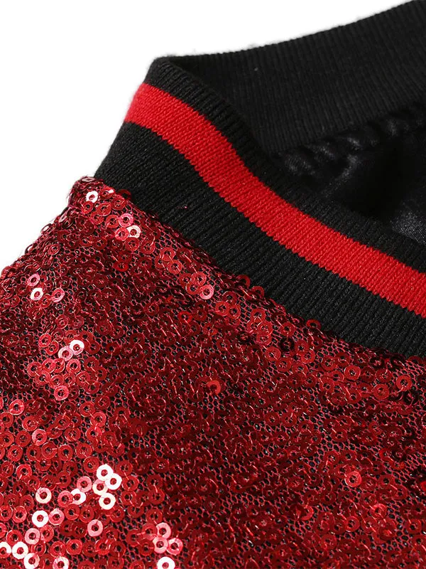 Men's Sequined Zip Up Jacket