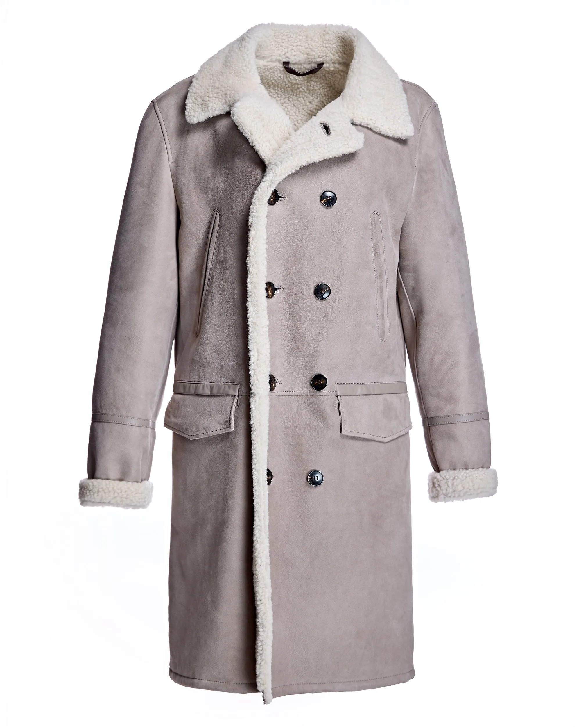 Men's Shearling Peacoat