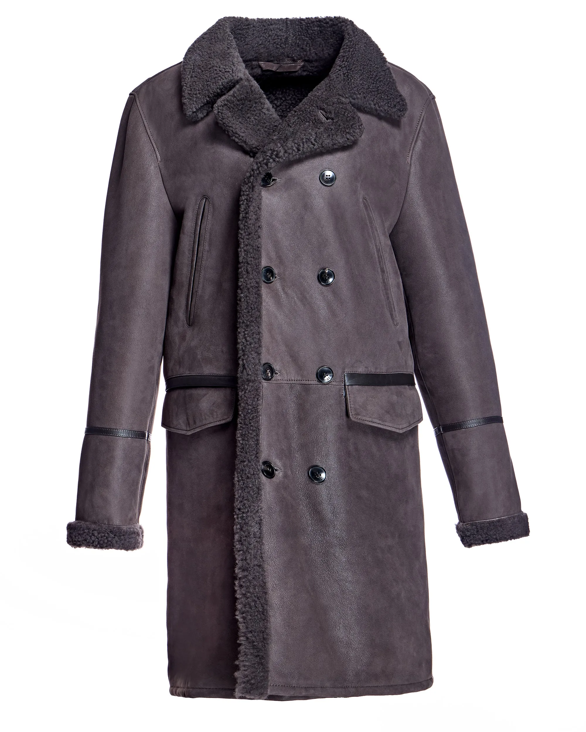 Men's Shearling Peacoat